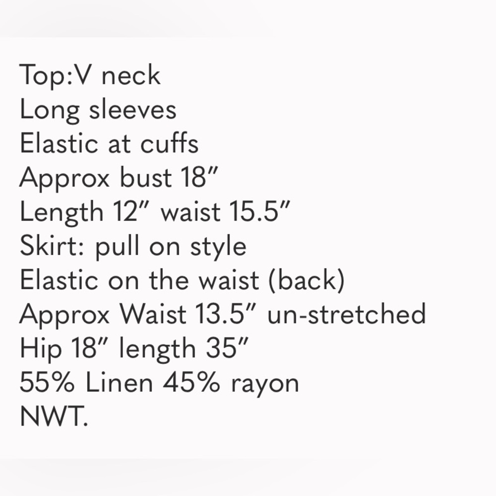 Maison D’ Amelie Paris shirt and skirt set size xs - Picture 5 of 5